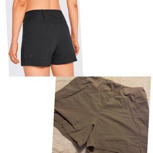 CRZ YOGA Women's Athletic Shorts Tan